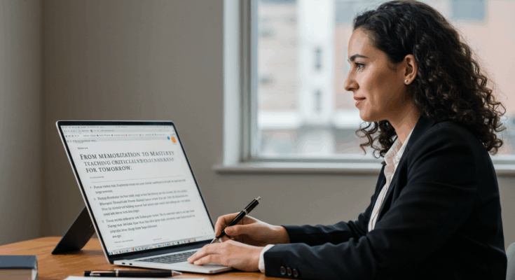 Teaching Critical Thinking for Tomorrow